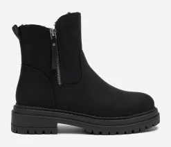 CLOU, Varmfodrade boots med dragkedja
